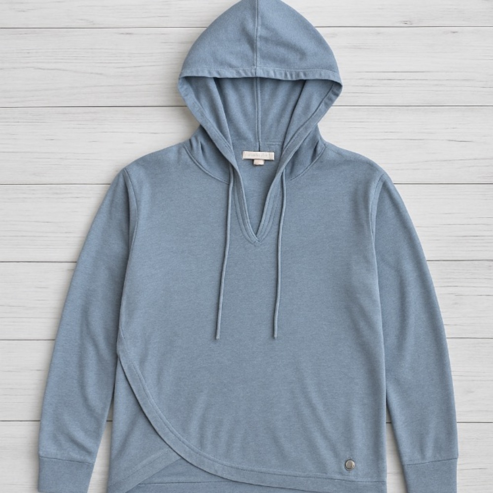 Michael Kors Blue Hoodie Women’s S – Asymmetrical Hem Pullover